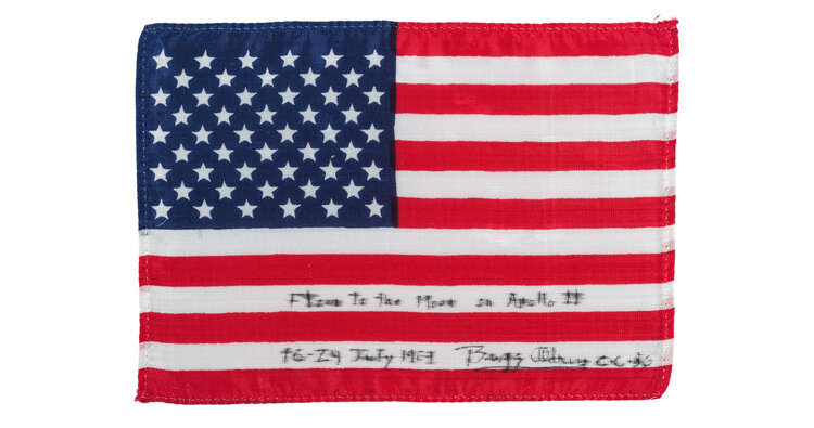 Buzz Aldrin’s flag from Apollo 11, the first Moon landing