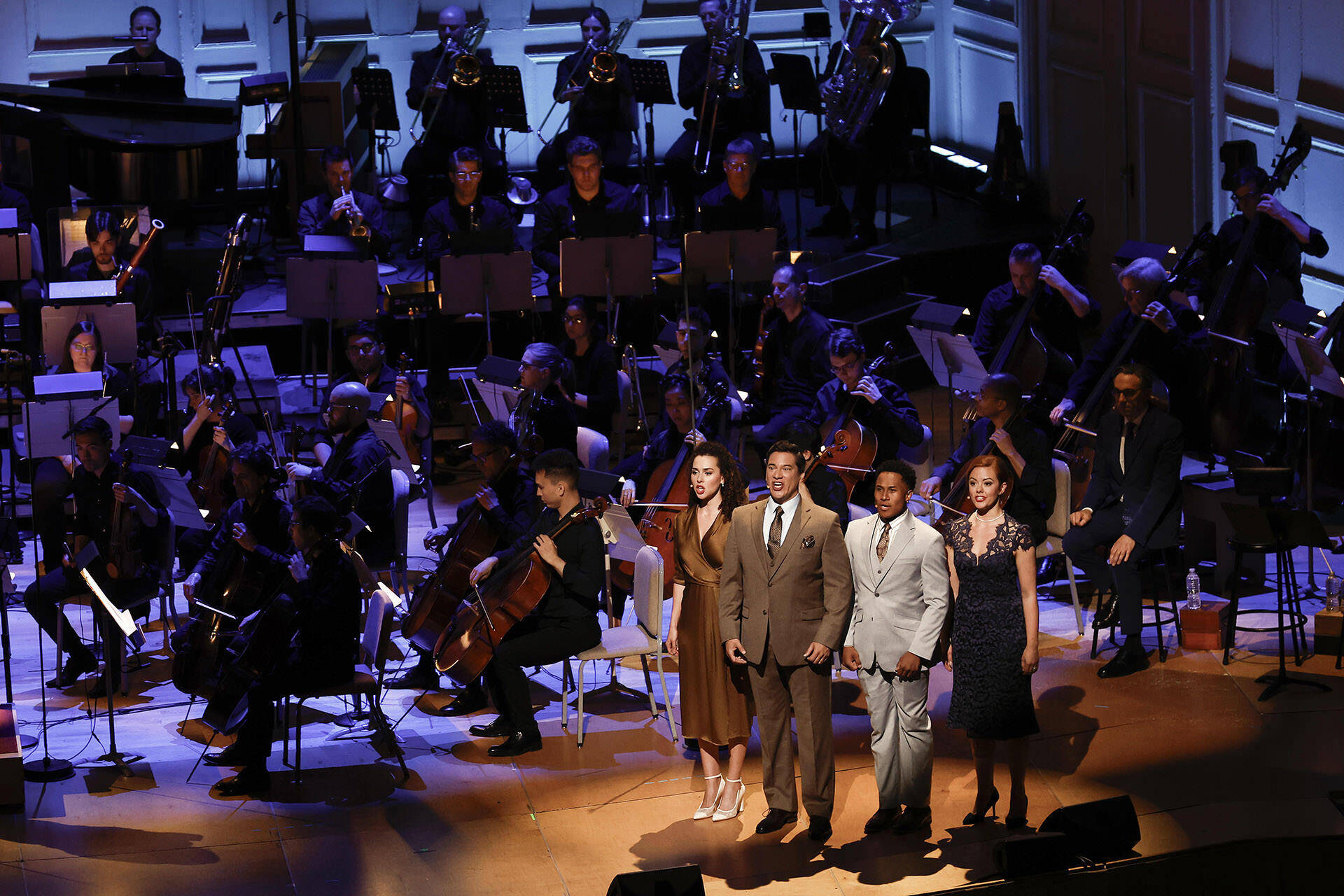 5 29 24 The cast of The Eyes of the World Shereen Ahmed Nicholas Rodriguez Daniel yearwood and Kate Rockwell Winslow Townson